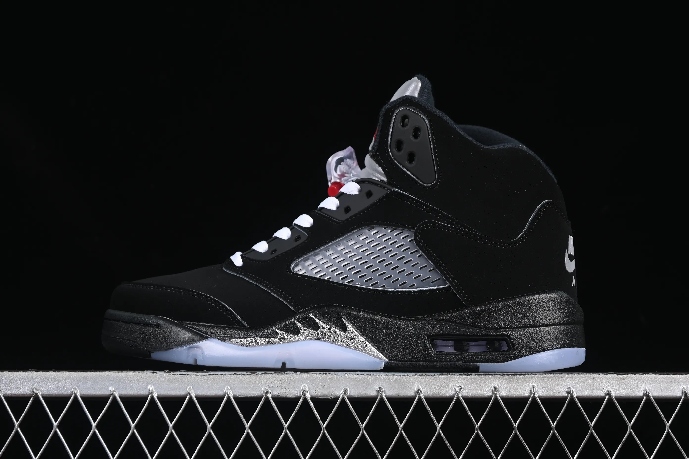 All categories Air Jordan Jordan series basketball shoes Air Jordan 5 Air Jordan 5 Black "Metallic Reimagined" AJ5 Joe 5 black silver HF3975-001